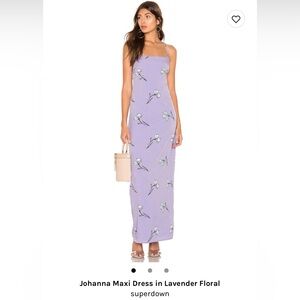Superdown Johanna Maxi Dress in Lavender Floral. Worn once - like new.